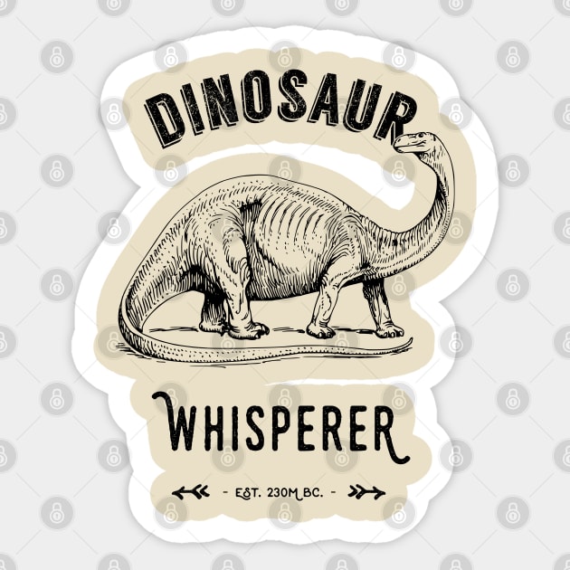 Dinosaur Whisperer - Black text Sticker by Pushloop